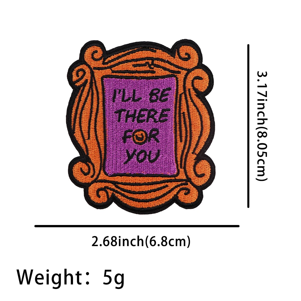 Friends TV SHOW Patch Turkey Embroidered Patches For Clothing DIY Iron on Patches For Clothes Cartoon Patch Stickers