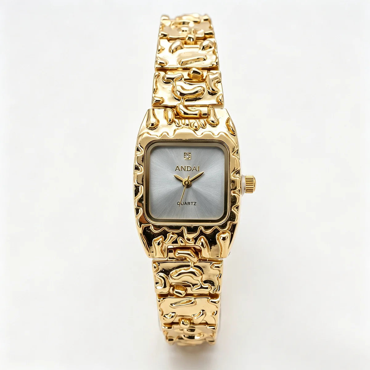 Vintage Square Watches for Women Golden Bracelet Quartz Wristwatch Luxury Designer Ladies Small Gold Watch Gifts Dropshipping