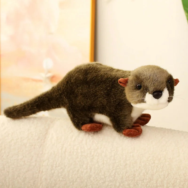 33/38/45CM Kawaii Lifelike Otter Plush Toy Otter Plushie Stuffed Animal Toy Appease Baby Doll Kid Birthday Xmas Gift