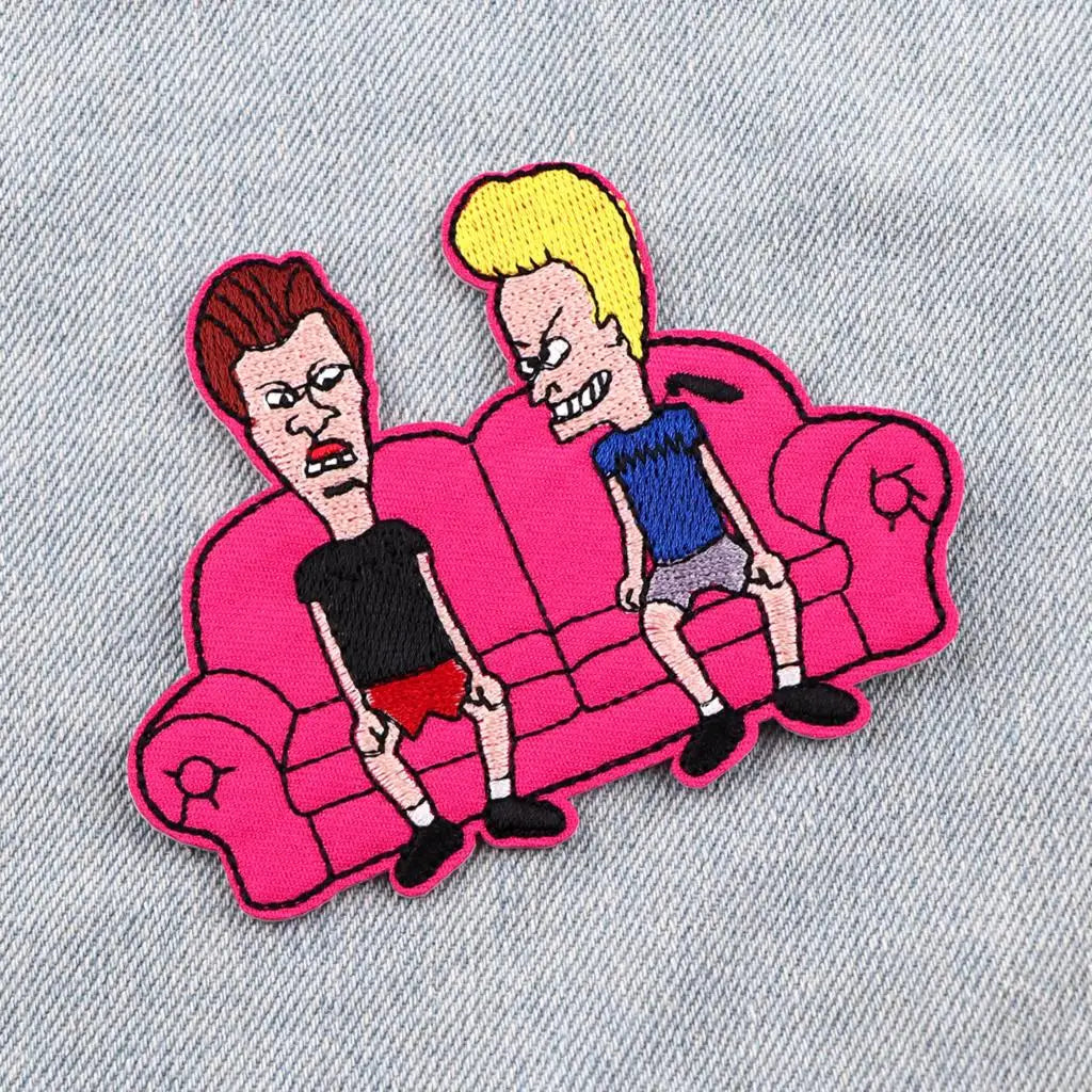 Cartoon Night Talk Patches For Clothing Cute Embroiedered Patches On Clothes Iron On Patch For Backpack/Jecket Sticker Badge