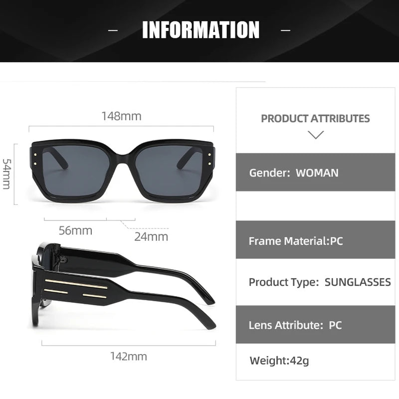JNPCXI Vintage Square Women Gradient Sunglasses UV400 Fashion Transparent Blue Men Outdoor Sun Glasses