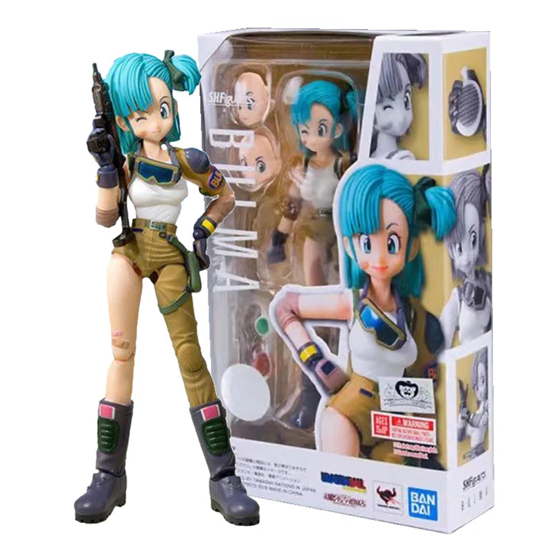 13cm SHF Dragon Ball Soldier Bulma  Action Figure PVC Battle Detector Collection