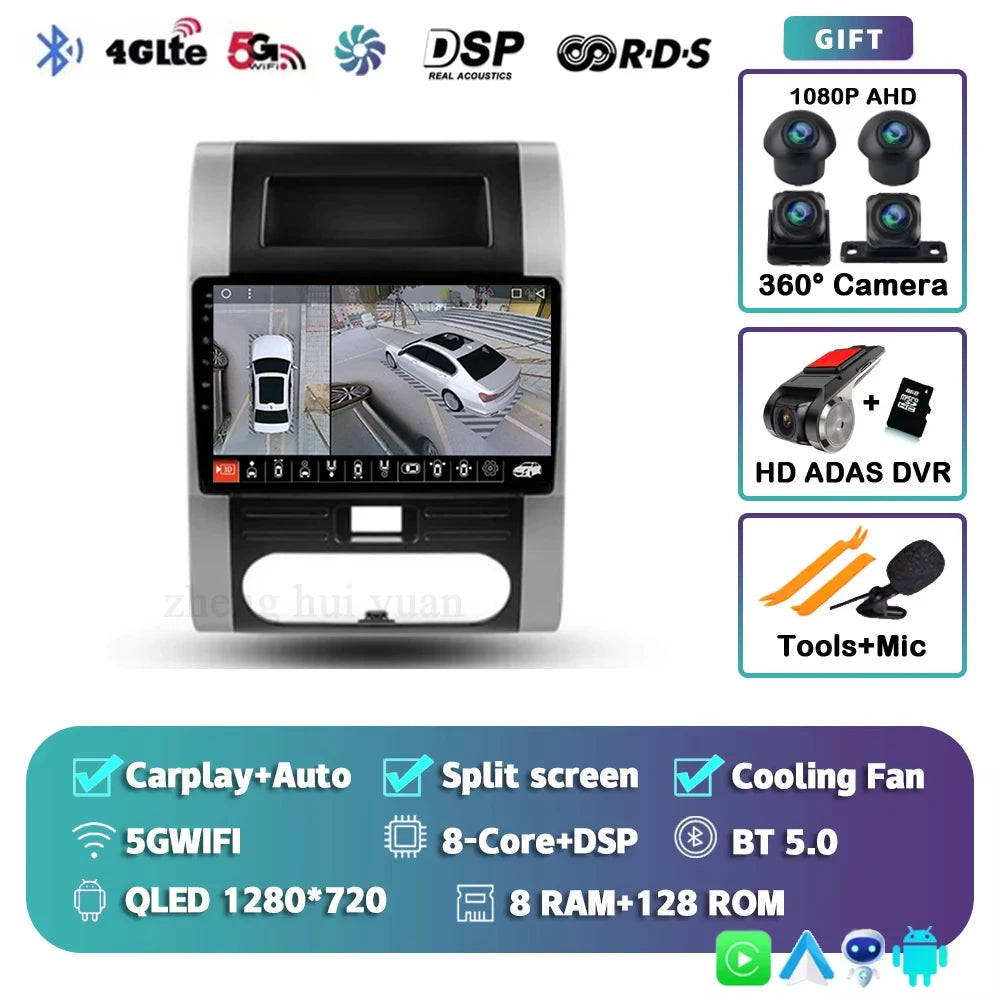 For Nissan X-Trail 2 T31 2007 - 2015 Android 15 4G WIFI Car Radio Carplay Auto Multimedia Stereo Video Player GPS Navigation BT