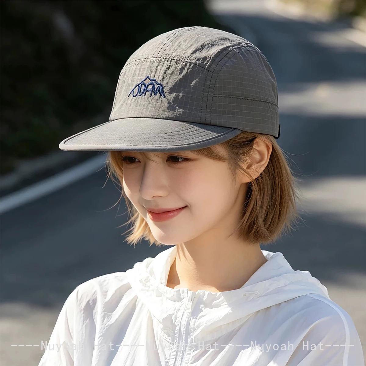 New Men Women Quick Drying Plaid Embroidered Letters Baseball Hats Sunshade Flat Eave Breathable Outdoor Peaked Caps Versatile