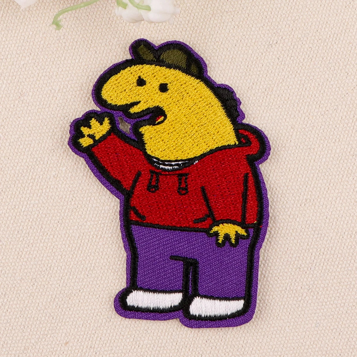 Funny Friend Embroidery Patch Cartoon Dinosaur Iron On Patches For Clothing Thermoadhesive Patches On Clothes DIY Sew Badges