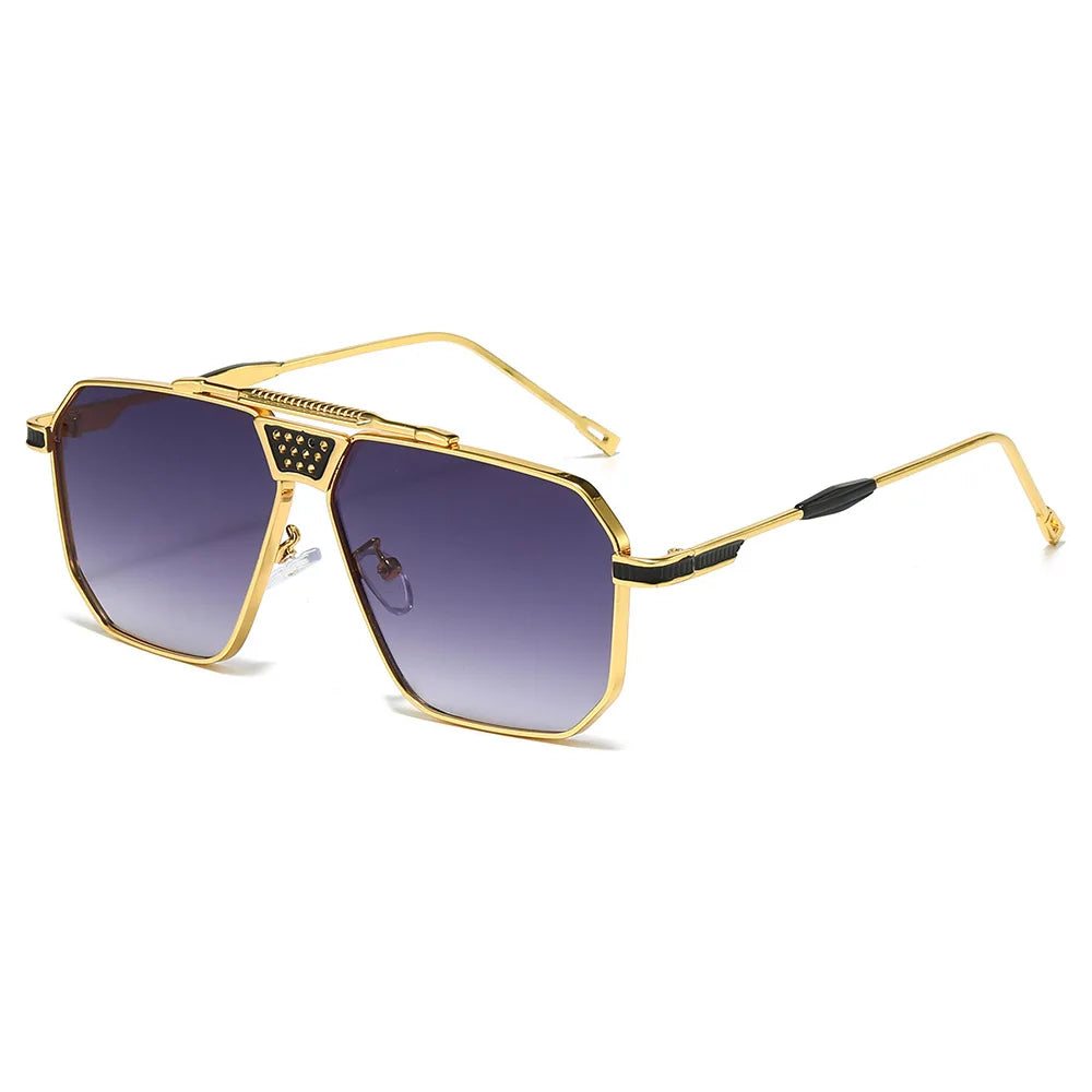 JNPCXI Retro Quality Metal Square Women Luxury Sunglasses Shades UV400 Fashion Gradient Men Sun Glasses