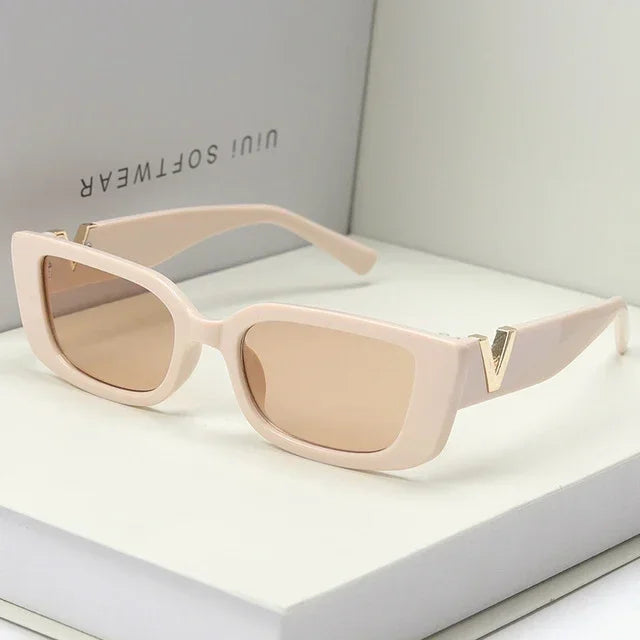 JNPCXI Retro Cat Eye Sunglasses Women Luxury Beige Sun Glasses Men Fashion Design