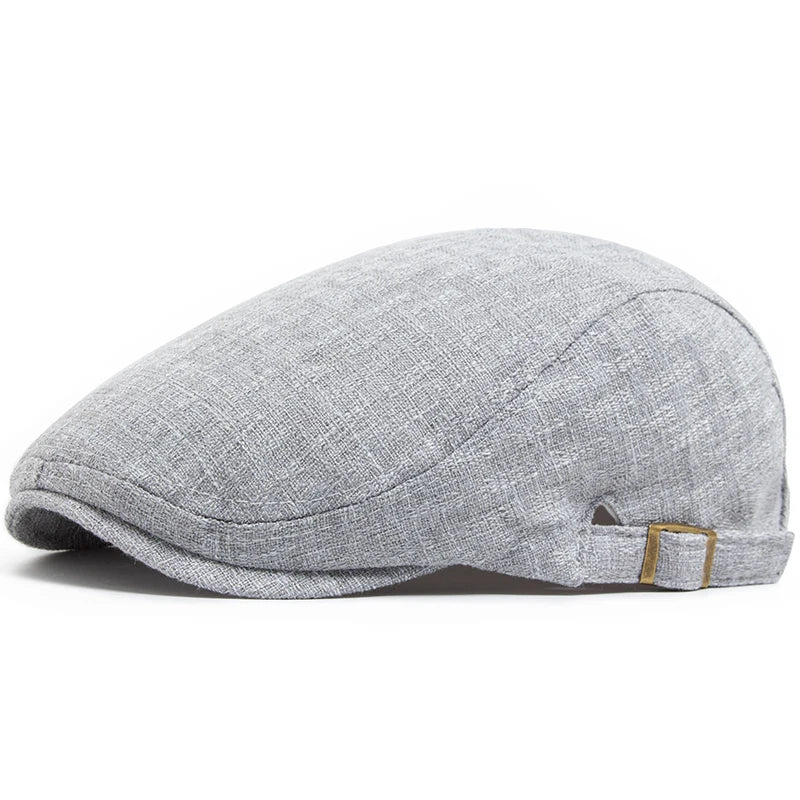 New Summer Thin Double Breasted Beret Fashion Men Vintage Visor Flat Cap Women Hat Berets For Casual Unisex Boina