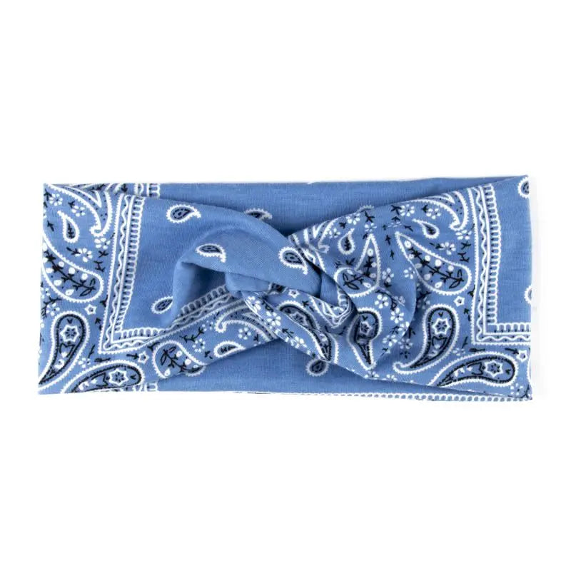 Paisley Cashew flowers hair band Pilates Elastic Yoga Headband fitness Running Cycling Sweatband Turban Makeup Hair Hoop Makeup