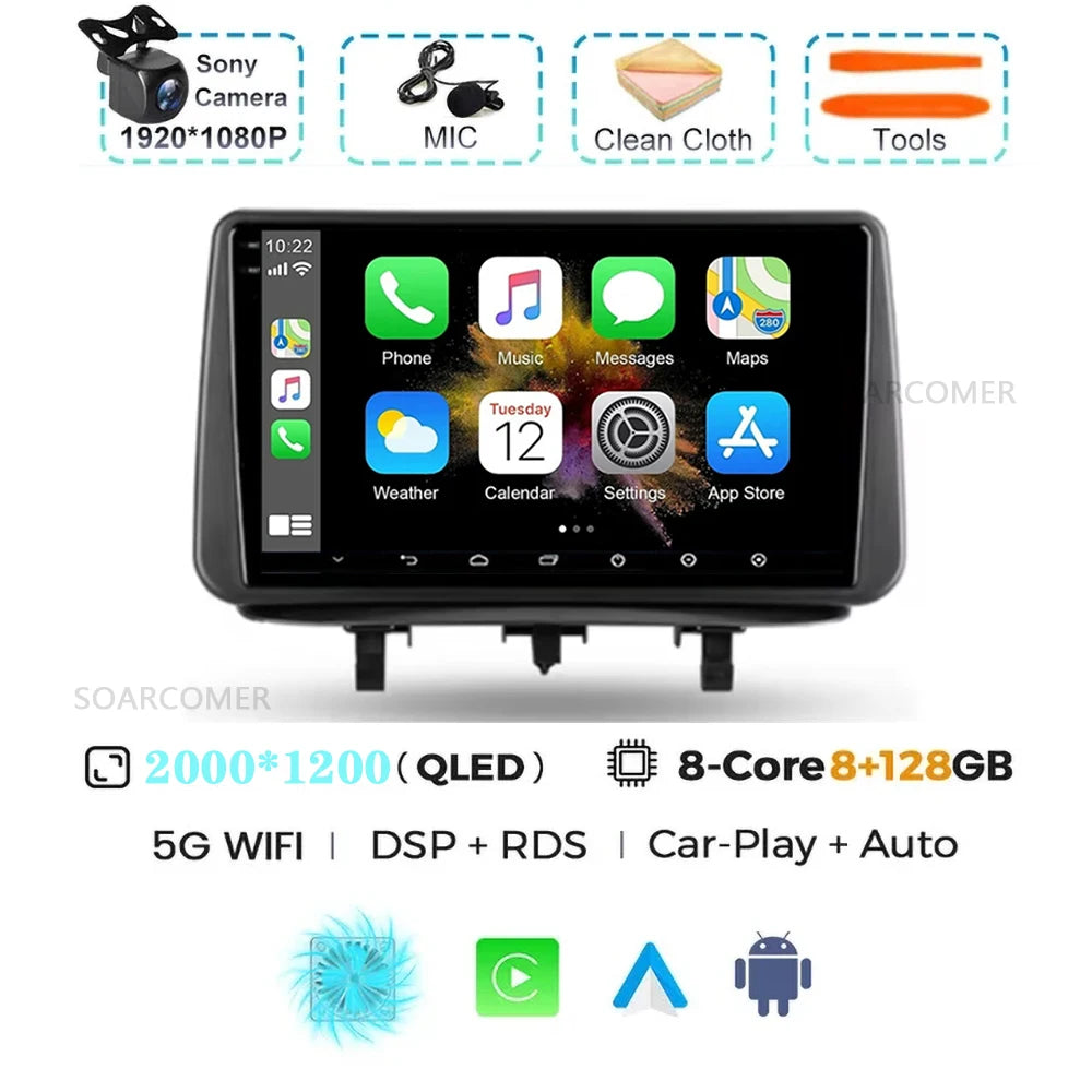 Android 15 For Opel Meriva B 2009-2014 2K QLED Android Car Radio Multimedia Video Player BT AI Voice CarPlay 4G Stereo Head Unit