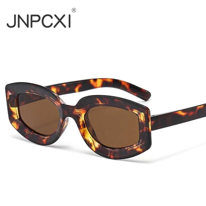 JNPCXI Fashion Jelly Color Square Sunglasses Women Shades UV400 Retro Trending Men Punk Blue Pink Sun Glasses