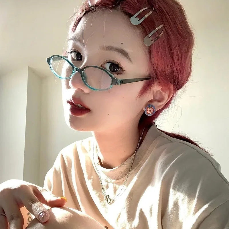 Y2K Street Millennium Spicy Girls Clear Lens Computer Eye Protection Eyeglasses