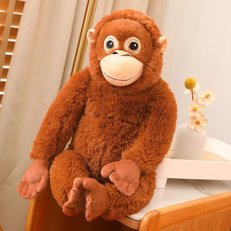 Simulation Monkey Orangutan Doll Super Soft Stuffed Bag Animals Plush Toys  Anime Cartoon Decor Boys Girls Birthday Gifts Pillow