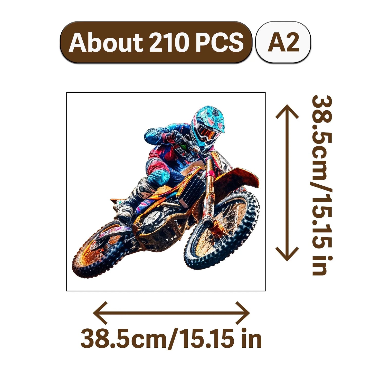 Mountain Off Road Motorcycle Wooden Jigsaw Puzzle Rugged Style Home Decor Christmas and Halloween Gift Toy For Teen And Kid