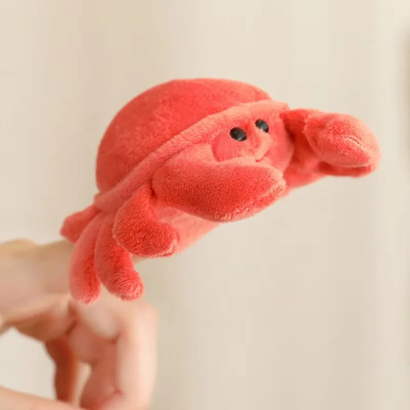 9cm Latest Marine Animal Finger Cover Filled Plush Toy Handmade Doll Cartoon Anime Cute Children's Birthday Gift Fun Doll