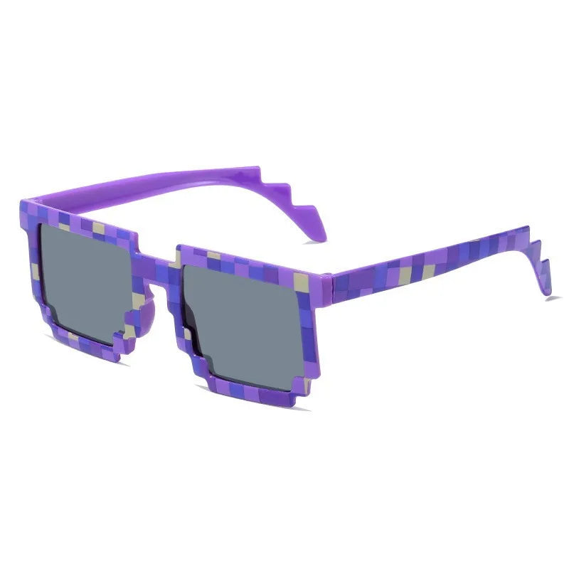 5PCS New Mosaic Glasses Fashion Trend My World Personalized Pixel Sunglasses