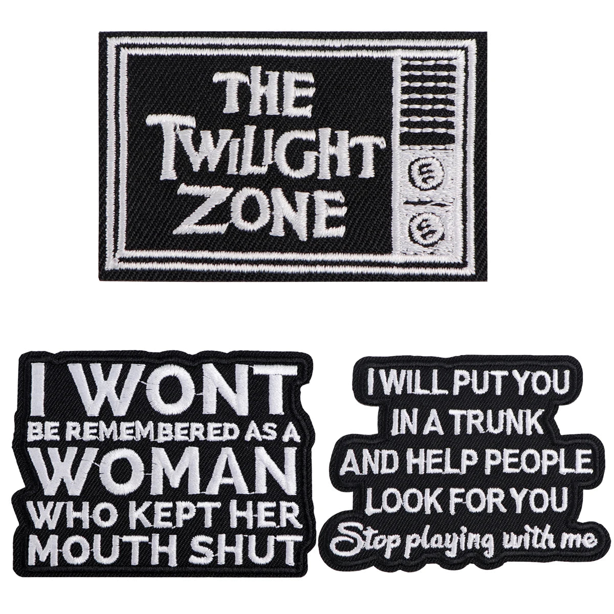 Twilight Moon Embroidery Patch Funny Quotes Iron On Patches For Clothing Thermoadhesive Patches On Clothes DIY Sew Badges