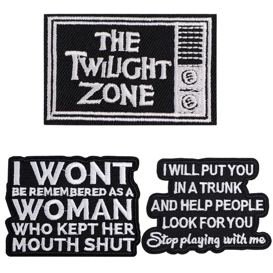 Twilight Moon Embroidery Patch Funny Quotes Iron On Patches For Clothing Thermoadhesive Patches On Clothes DIY Sew Badges
