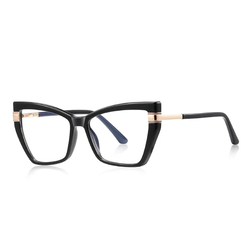 JNPCXI New TR90 Cat Eye Anti Blue Light Reading Glasses Women Trendy Gradient Color Myopia Prescription Photochromic Eyeglasses
