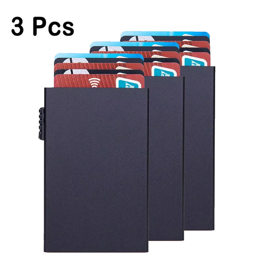 3PC Magic ID Bank Credit Card Holder Smart Wallets Men Unisex Pop-Up Cardholder