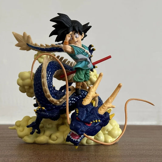 13CM Dragon Ball Anime Good Bye Goku Shenron GT Goku Trip PVC Action Figure