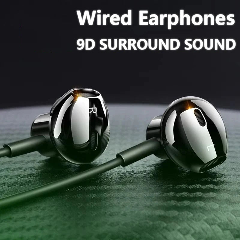Wired Headphones Noise-cancelling Bass In-ear Movement 3.5mm With Microphone Original Typec Fitting For Xiaomi Huawei Samsung