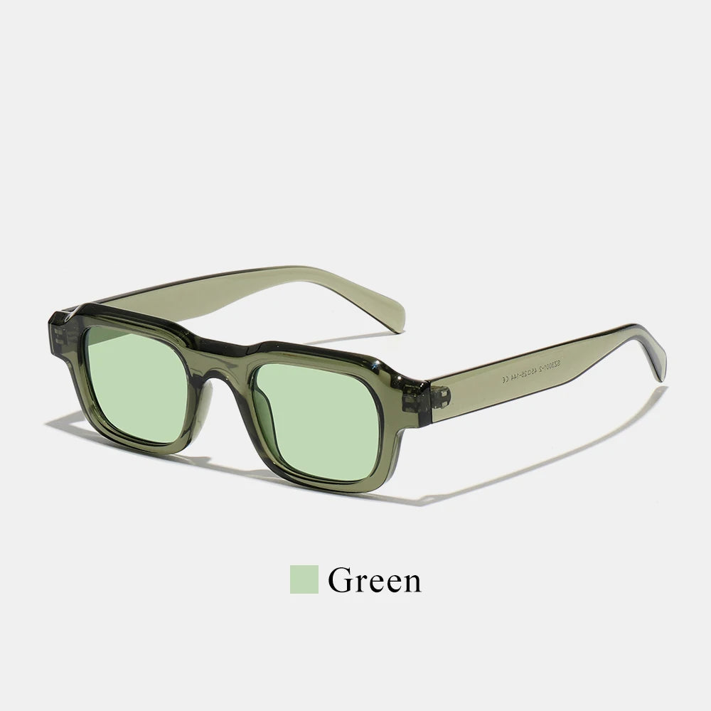 2026 Trendy Small Square Sunglasses Men Women Retro Rectangle Vintage UV400 Gradient Shades Travel Beach Street Eyewear Fashion