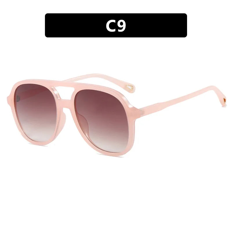 JNPCXI Retro Sunglasses Men Women Square Pilot Sunglasses Vintage Trendy Plastic Frame Sun Glasses