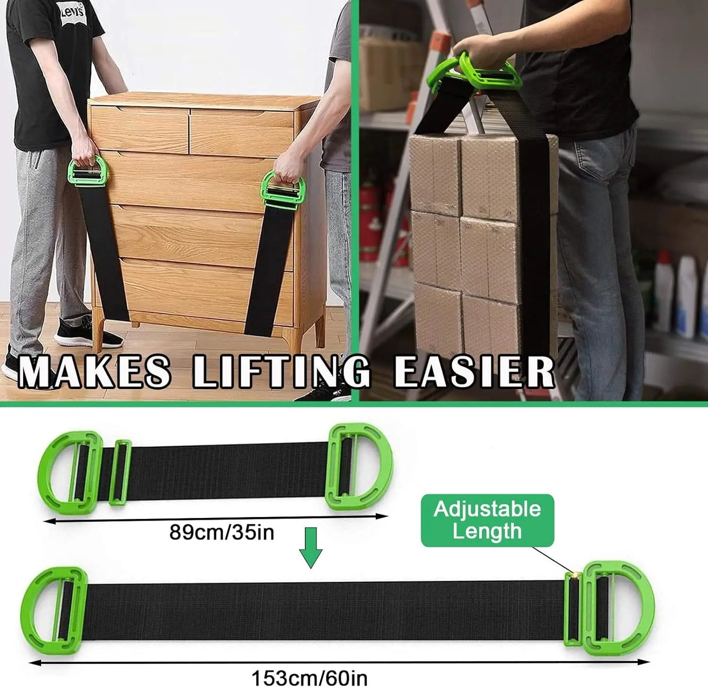 1pc Lifting Straps for Moving Furniture,Multifunctional Carrying Strap Belt,Multifunctional Moving Straps for Easy Moving of Box