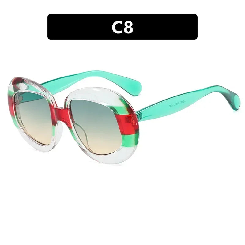 JNPCXI Vintage Round Spectacle Frame Women Luxury Oval Anti Blue Light Glasses Frame Retro Fashion Men Sunglasses