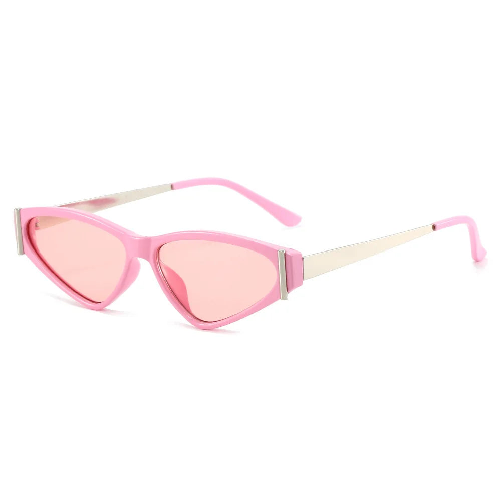 JNPCXI New Ins Popular Fashion Cat Eye Women Sunglasses Shades UV400 Retro Candy Color Men Sun Glasses