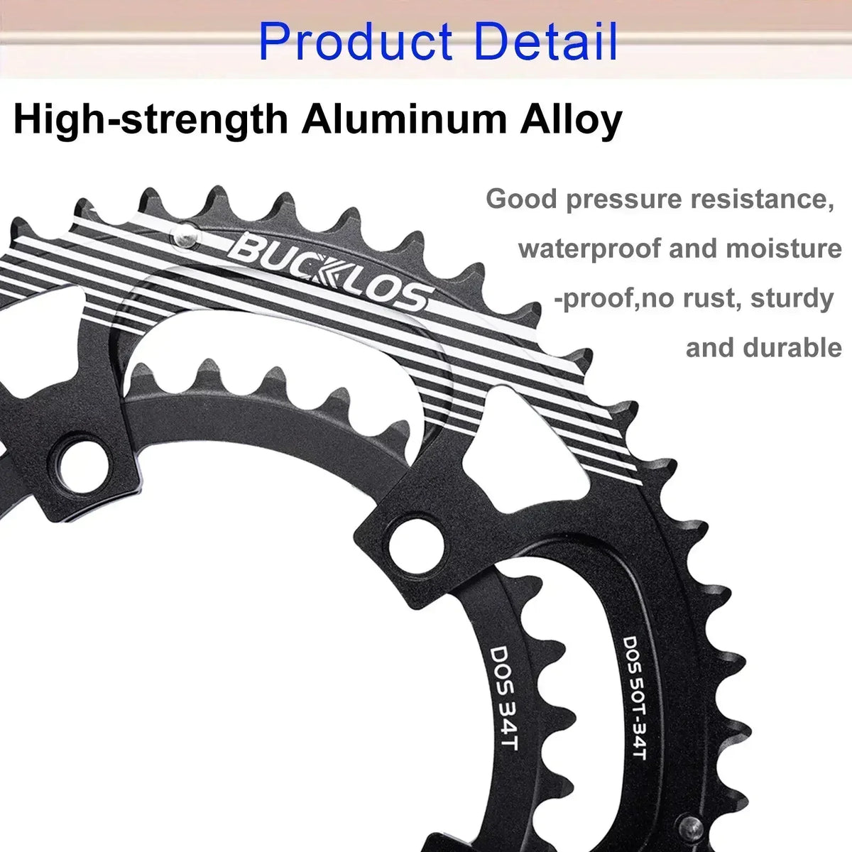 BUCKLOS 5 Bolts 110BCD Road Bike Chainring Lightweight Bicycle Crown 50-34T 52-36T 53-39T for Shimano Sram Crankset