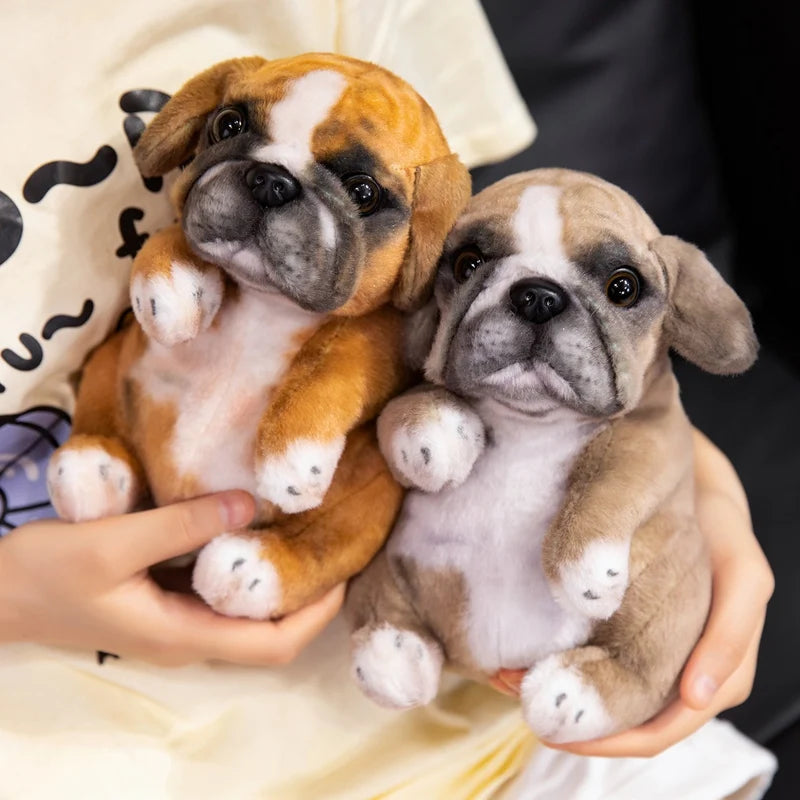 Realistic Poodle Pug Puppy Plush Toy Miniature Guinea Pig Stuffed Doggy Cute Fluffy Pet for Room Decor Children's Birthday Gift