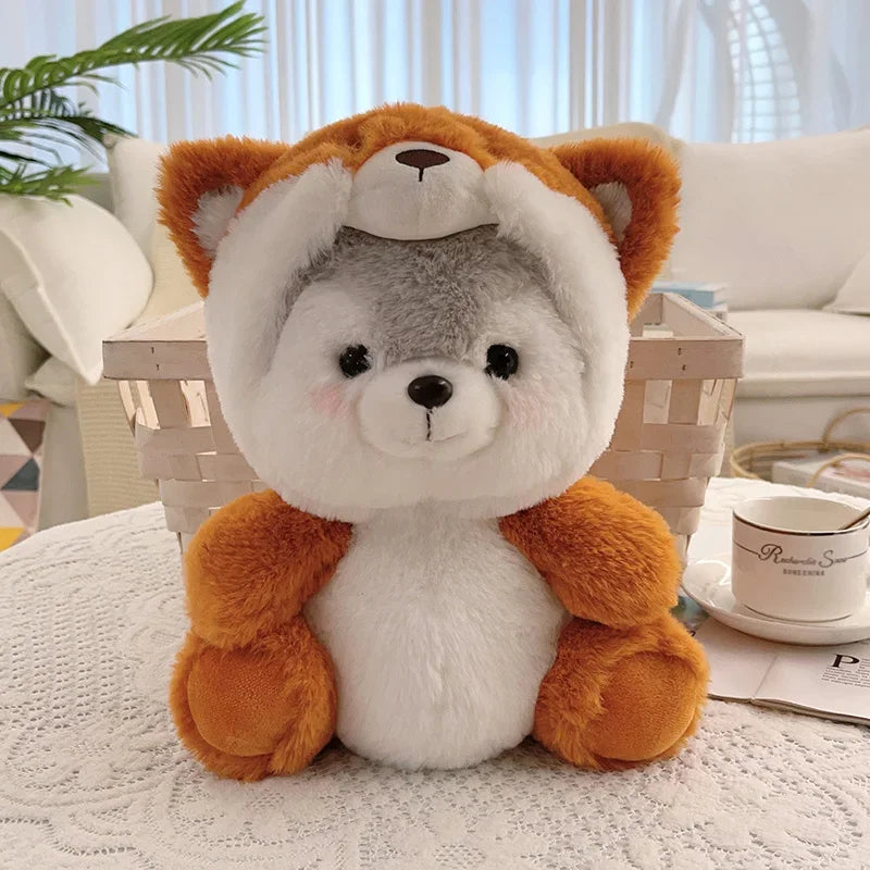 Cosplay Pink Pig Koala Dinosaur Fox Plushie Husky Plush Toy Girl Cuddly Baby Appease Doll Kids Birthday Christmas Gift