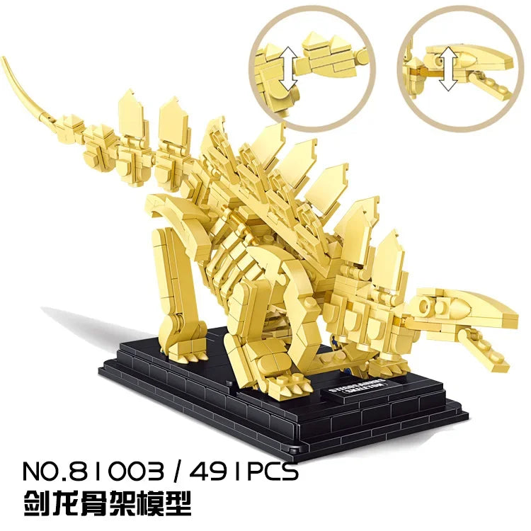 Dinosaur skeleton arrangement model building blocks Education Kids assembly
