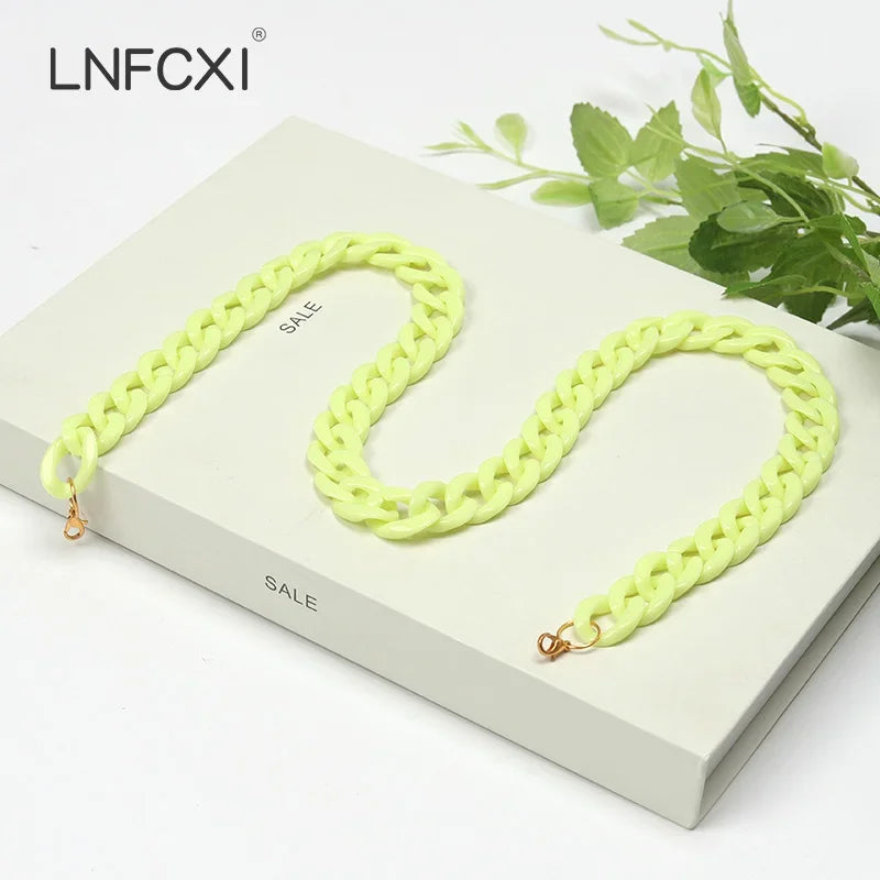 New Fashion Men Women Neck Chain for Mask Glasses Acrylic Sunglasses Chains Lanyard Reading Eyeglasses Cord Neck Strap Rope