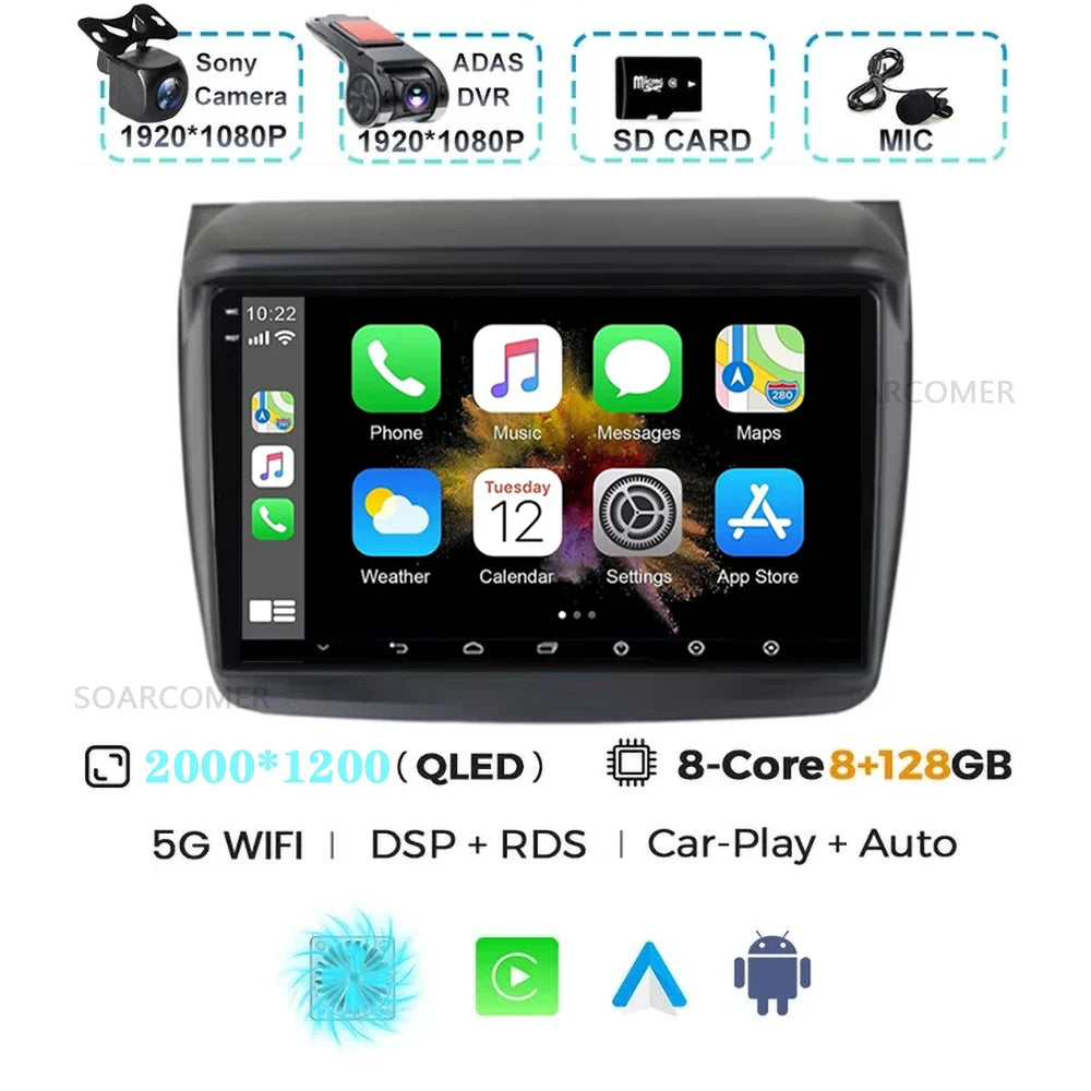 Android 15 For Mitsubishi Pajero Sport 2 2008 - 2017 L200 Triton 2006 - 2014 Android Car Radio Multimedia Video Player stereo BT