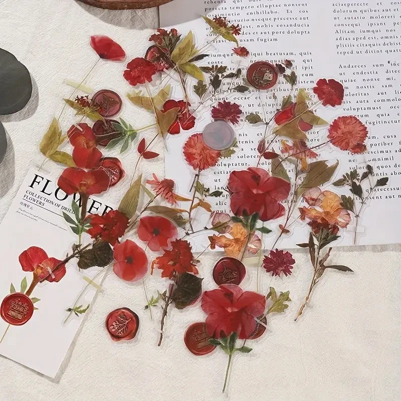 40pcs Elegant Vintage Floral Sticker Pack: Boost Your DIY Projects, Scrapbooks & Journals with Easy-to-Apply, Retro Bloom Decals