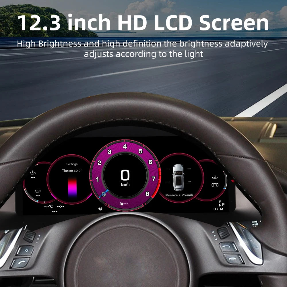 12.3-inch digital instrument panel For Porsche Panamera 2010–2016 car dashboard speedometer