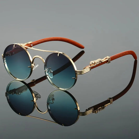 Retro Unisex Fashion Glasses - Retro Metal and Acetate Fiber Frame, Full Frame Square Design with Decorative Elements
