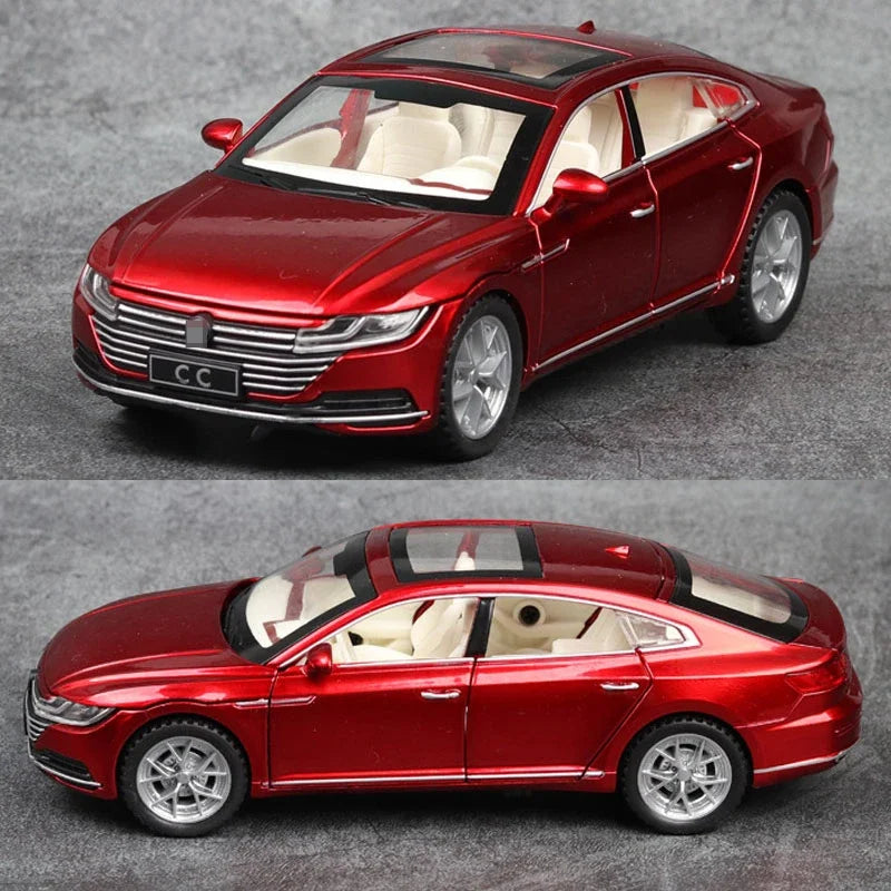 1/32 CC Alloy Car Model Toy With Sound Light Pull Back Function Simulation Diecast Vehicles Series Ornaments For Child Boys Toys