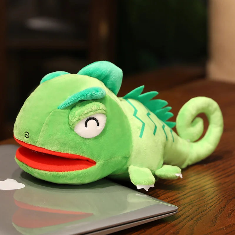 Ocean Series Plush Hand Puppet Cute Animal Chameleon Crocodile Shark Blue Whale Clownfish Octopus Stuffed Soothe Baby Toys Boy