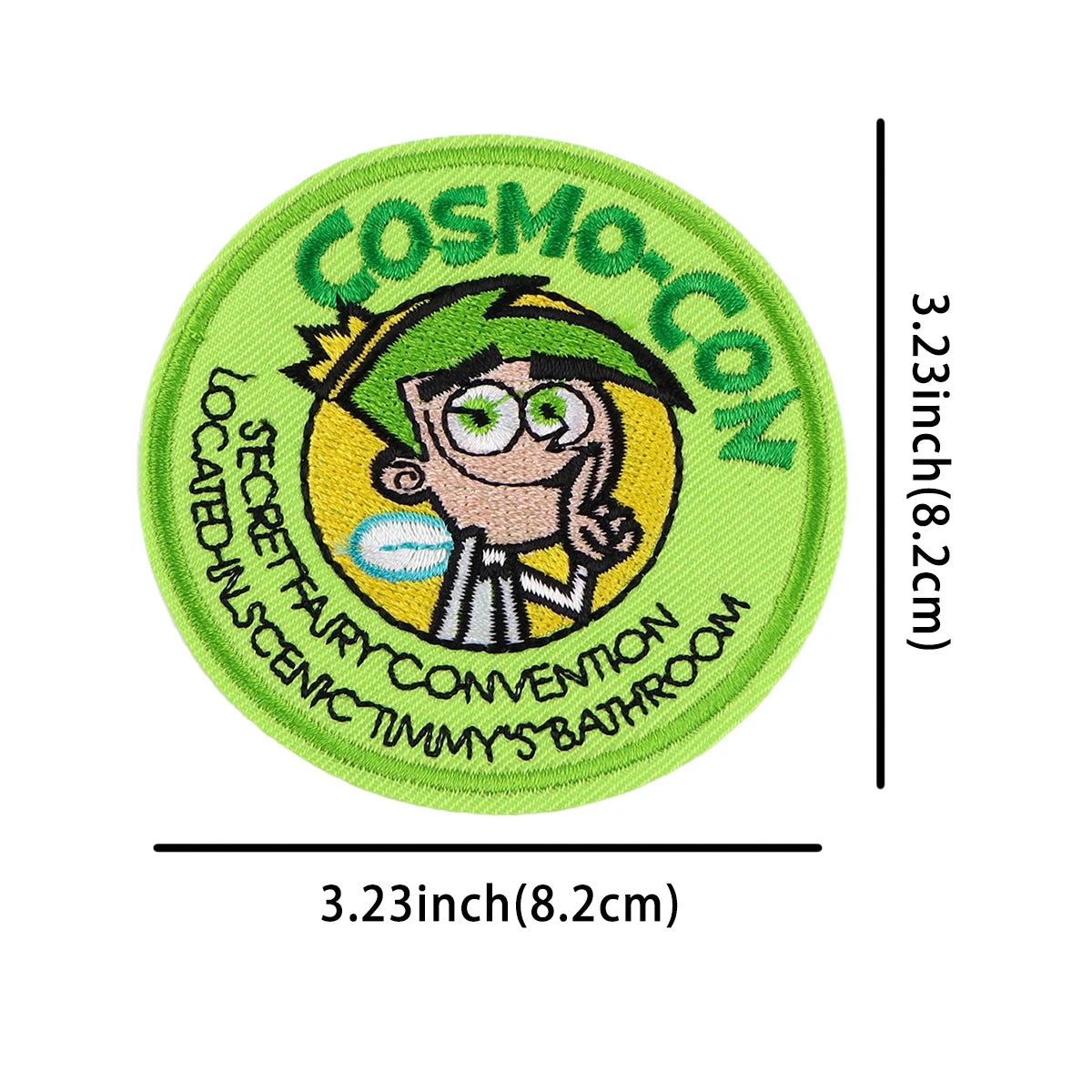 Funny Green Hair Boy Cartoon Patches for Clothes Embroidery Appliques Clothing Accessories Stickers Iron on Patches Stripes