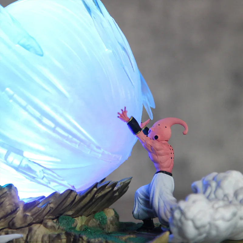 9" Dragon Ball Z Buu Boubou vs Goku Model Super Saiyan Genki Bomb Action Figure