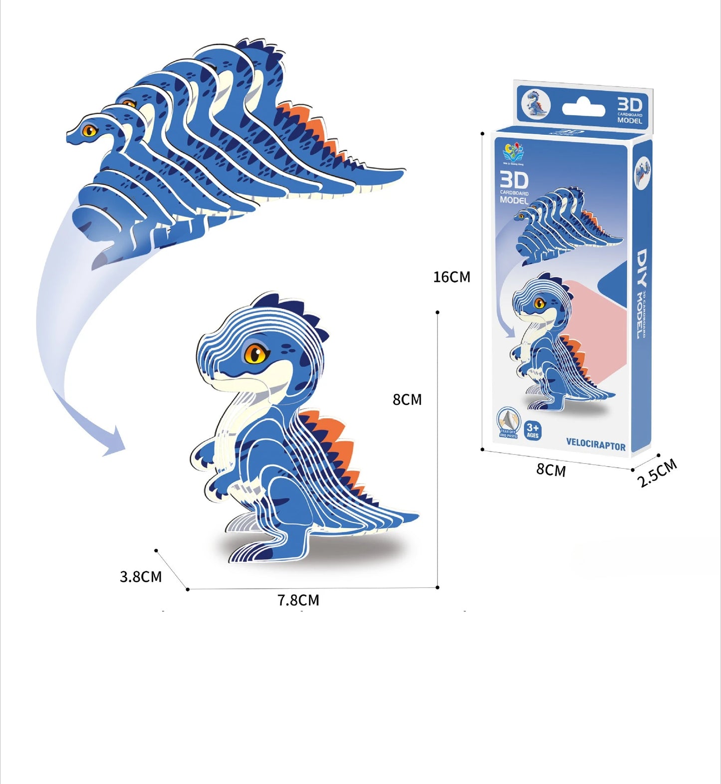 3D Animal Puzzle for Kids - DIY Dinosaur Ocean Safari Paper Crafts, Educational toy for Preschool Learning Activities