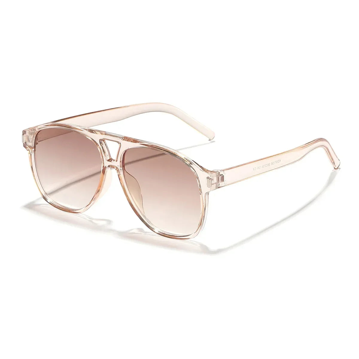 JNPCXI Vintage Double Bridges Pilot Women Sunglasses Fashion Square Black Tea Shades UV400 Men Sun Glasses