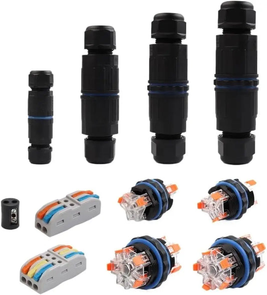 IP68 Waterproof Cable Connector Quick Connection KVSF-15 2 in 2 out 2/3/4/5 Pin Electrical Terminal Adapter Wire Connector