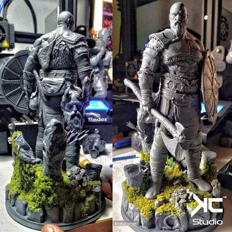 1/24 Model Kit old Warrior Diorama Toy Unassembled & Unpainted 3D Resin Figure