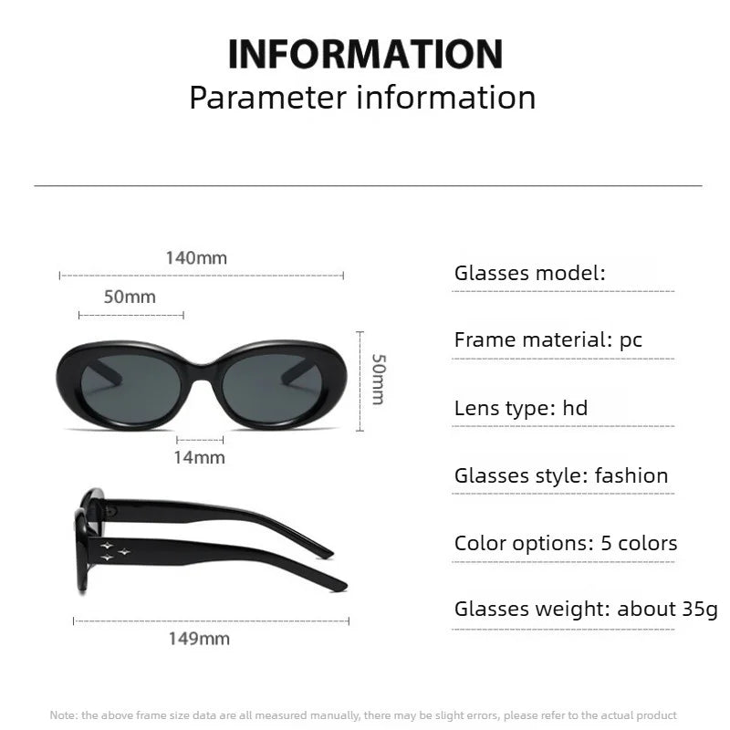 Fashion Small Frame Oval Sunglasses Retro Shading Sun Glasses for Women/Men