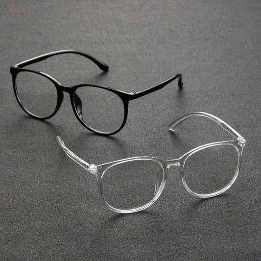 2pcs Ladies' Large Frame Round Glasses Suitable for Business and Office Use Suitable for Gifting To Friends and Family Daily Use